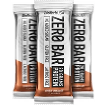 BioTechUSA Zero Bar fehérje szelet 50g Dupla Csokoládé