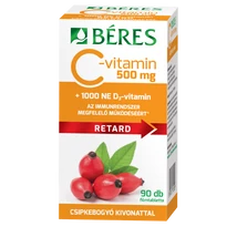 Béres C Vitamin 500mg Csipkebogyó D3 Vitamin 1000ne Retard Filmtabletta 90x