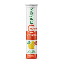 Béres C Vitamin 1000mg Cukormentes Pezsgőtabletta Citrom 20x