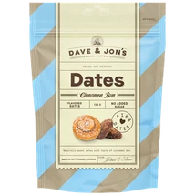Dave &amp; Jon`s dates cinnamon bun mag nélküli ízesített datolya fahéjas csiga ízben, hozzáadott cukor nélkül 125 g