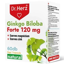 DR Herz Ginkgo Biloba Forte 120mg + Szerves Mg + Zn 60db kapszula doboz 