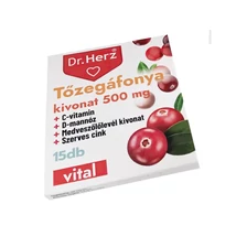 Bliszter DR Herz Tőzegáfonya 500 mg 15 db kapszula displayben
