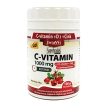 JutaVit C-vitamin 1000mg retard + csipkebogyó kivonat + D3 + Cink vitamin 100x