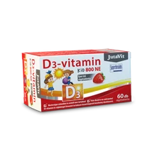 JutaVit D3-vitamin 800NE KID eper ízű rágótabletta 60x