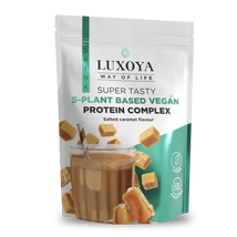 Luxoya Super Tasty 5-plant based VEGAN Protein Complex 450g DOY - Salted caramel flavor