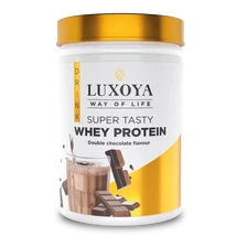 Luxoya Whey Protein Dupla csokoládé ízű fehérje italpor 450g - dobozos
