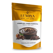 Luxoya Complex Fiber Pudding Creamy and Tasty 450g DOY - Chocolate-Hazelnut