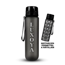 Luxoya Motivációs fitnesz kulacs- fekete