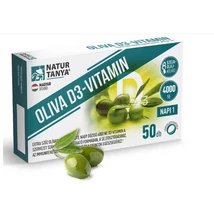 Natur Tanya® OLIVA D3-vitamin - 4000 NE Quali®-D D3-vitamin természetes extra szűz olívaolajban oldva. 50 db