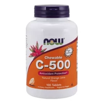 NOW C-500 narancs ízű rágótabletta 100 db