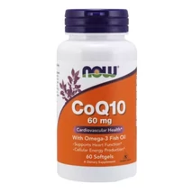 NOW CoQ10 60mg Omega 3 60 lágykapszula