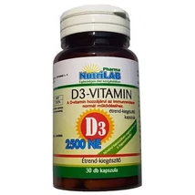 NutriLAB D3 2500 NE Vitamin kapszula 30X