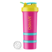 OstroVit Shaker Premium 450ml Miami Vibes Edition (yellow-pink)