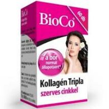 BioCo Kollagén Tripla szerves cinkkel tabletta 60x