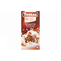 Torras glutén-és cukormentes MOGYORÓS tejcsokoládé 75g