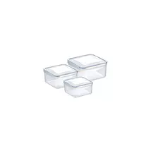 Tescoma 
 FRESHBOX Négyzet alakú ételtároló doboz, 3 db, 0.4, 0.7, 1.2 l