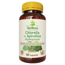 BioMenü Chlorella és Spirulina algakapszula 60 db