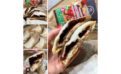 Cukormentes Nutellás-Mascarpones Calzone