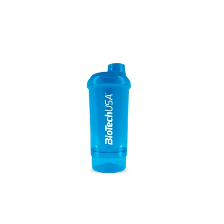 BioTechUSA Keverőpalack Biotech Wave+ Compact 500 ml (+150 ml) kék