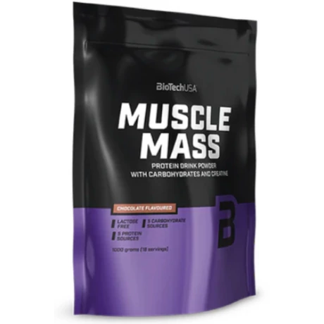 BioTechUSA Muscle Mass szénhidrát - és fehérjetartalmú italpor 1000g Csokoládé