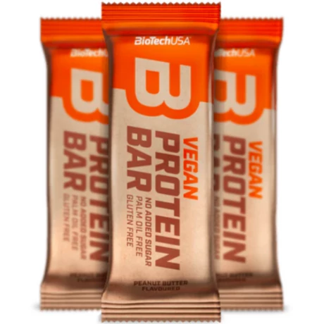 BioTechUSA Vegan Protein Bar fehérjeszelet 50g Mogyoróvaj