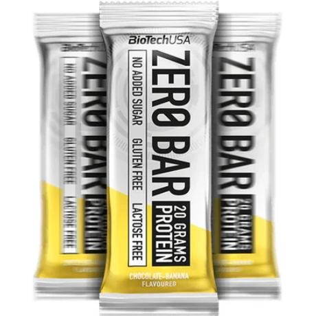 BioTechUSA Zero Bar fehérje szelet 50g Csokoládé-Banán