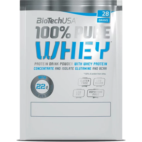 BioTechUSA 100% Pure Whey Tejsavó fehérjepor 28g  Csokoládé-mogyoróvaj