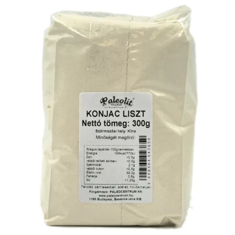 Paleolit Konjac liszt 100g 120-200 mesh glükomannán tartalom min 90%
