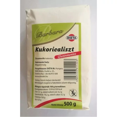 Barbara gluténmentes kukoricaliszt 500g