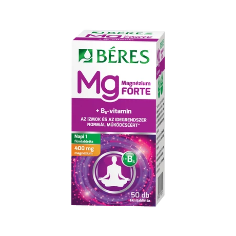 Béres Magnézium 400mg B6 Forte Filmtabletta 50x