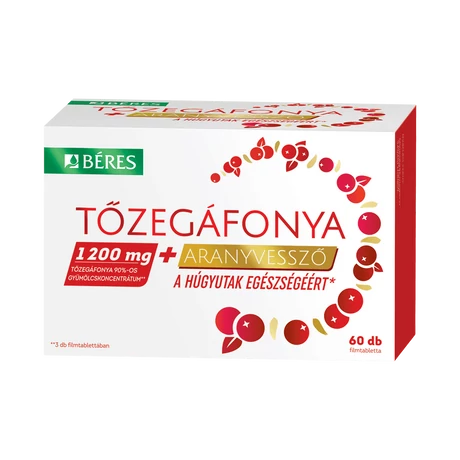 Béres Tőzegáfonya Aranyvessző Filmtabletta 60x