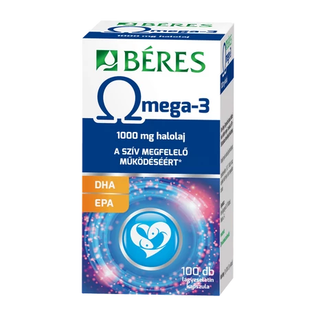 Béres Omega-3 Étrendkiegészítő Lágyzselatin Kapszula 100x