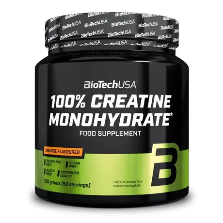 BioTechUSA 100% Creatine Monohydrate 300g narancs