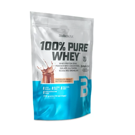 BiotechUSA 100% Pure Whey 400g csokoládé mogyoróvaj