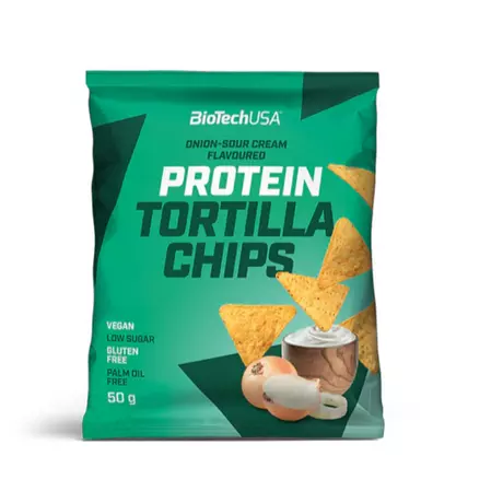 BioTechUSA Protein Tortilla Chips 50g hagymás-tejfölös