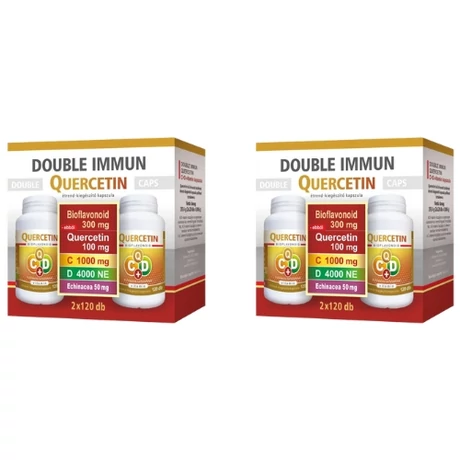 Double Immun Quercetin C+D vitamin Echinacea 4×120 kapszula (2 doboz)