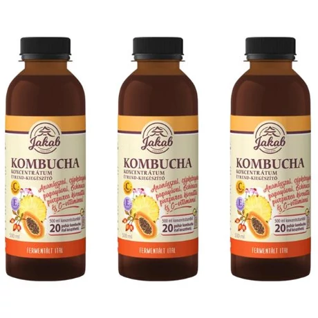 Kombucha koncentrátum Echinacea purpurea kivonattal és C-vitaminnal 3x0.5 l