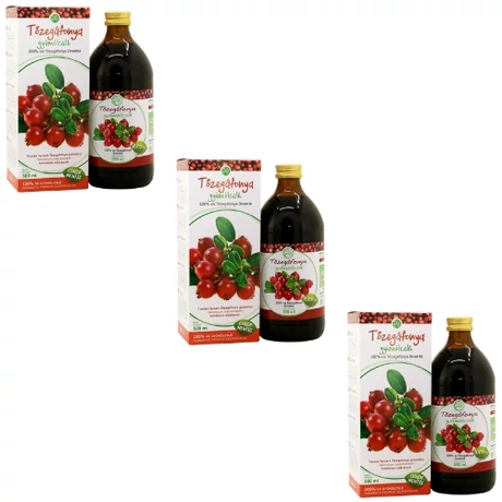 Mannavita Tőzegáfonya gyümölcslé 100% 3x500ml