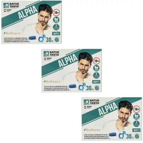 Natur Tanya Alpha 3x30 db A férfi potencia és a kirobbanó férfiasság támogatásához!