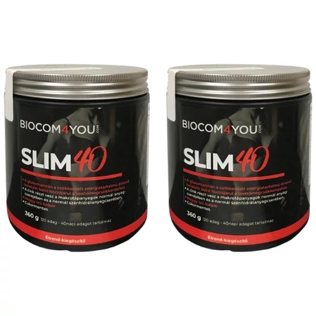 Biocom Slim 40 Meggy ízű italpor 2x360 g
