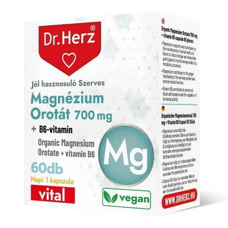 Dr. Herz Magnézium Orotát 700 mg + B6-vitamin 60 db kapsz