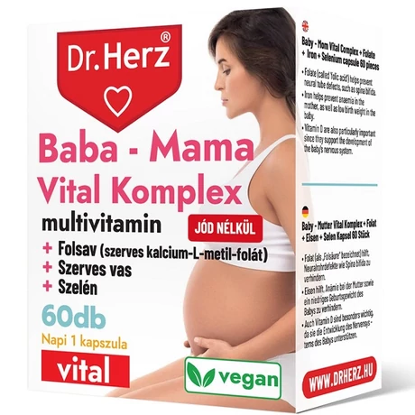 DR Herz Baba-Mama Vital Komplex 60 db kapszula doboz   