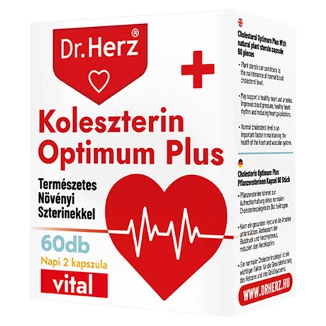 DR Herz Koleszterin Optimum Plus 60 db kapszula doboz