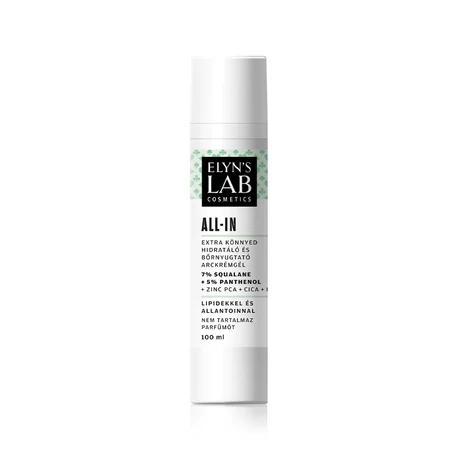 Elyn's Lab Cosmetics All-In extra könnyed hidratáló és bőrnyugtató arckrémgél 100ml