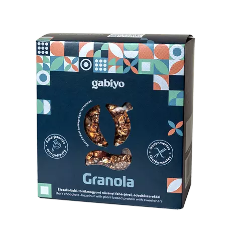 Gabiyo gluténmentes Granola Étcsokoládé-törökmogyoró 275g