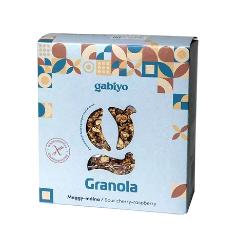 Gabiyo gluténmentes Granola Meggy-málna 275g
