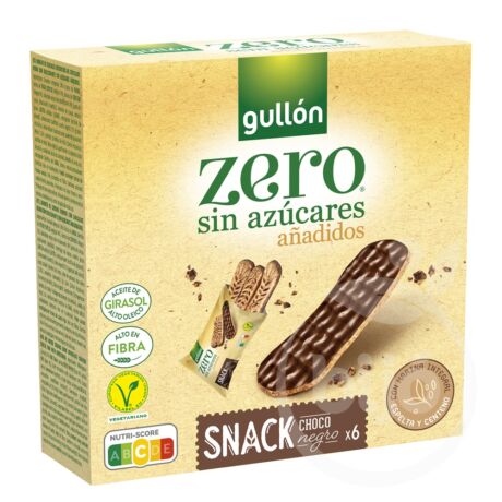 Gullón Snack zero étcsokoládés szelet 6x25g 150g