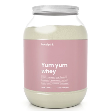 GymBeam BeastPink Yum Yum Whey 1000 g vanília fagylalt