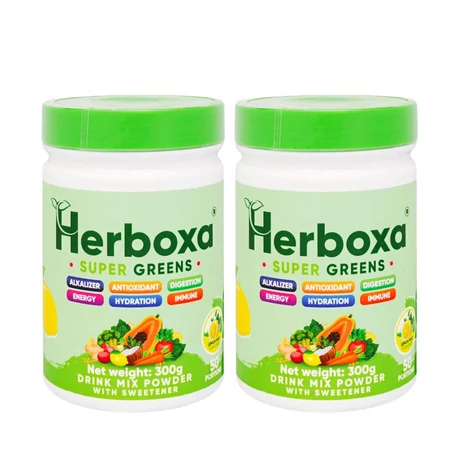 Herboxa® SUPER GREENS 2x300g citrom - menta