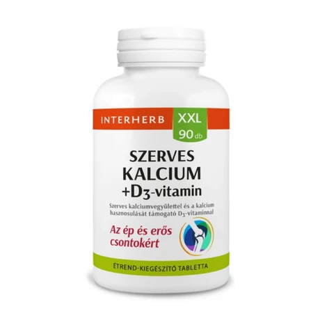 Interherb XXL 90 db Szerves KALCIUM+D3-vitamin tabletta